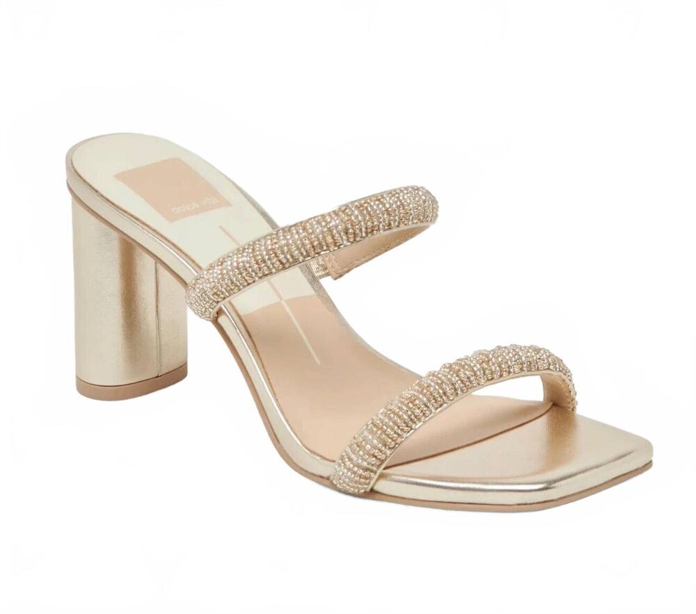 NEW DOLCE VITA women's nolah heel in gold multi